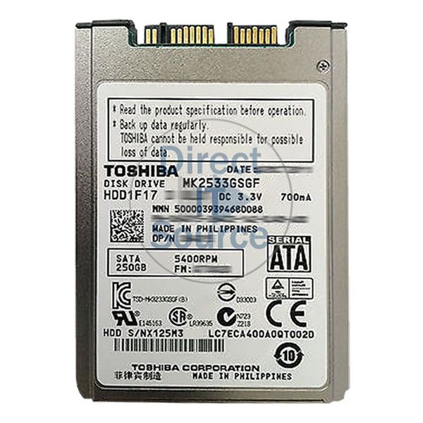 Toshiba MK2533GSGF - 250GB 5.4K SATA 3.0Gbps 1.8" 16MB Cache Hard Drive