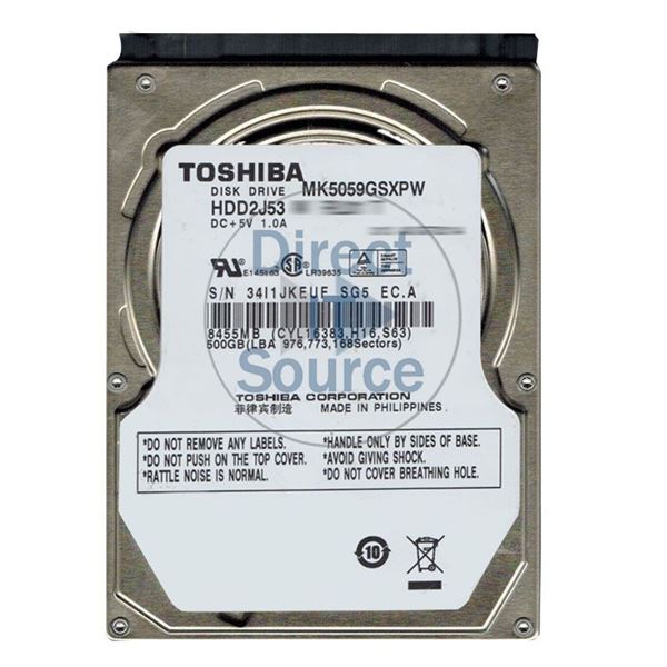 Toshiba MK6465GSXW - 640GB 5.4K SATA 3.0Gbps 2.5" 8MB Cache Hard Drive