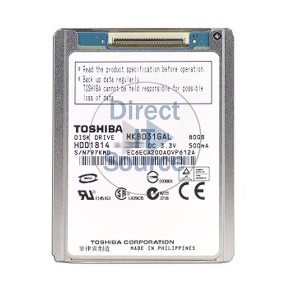 Toshiba MK8031GAL - 80GB 4.2K ATA/100 1.8" 8MB Cache Hard Drive