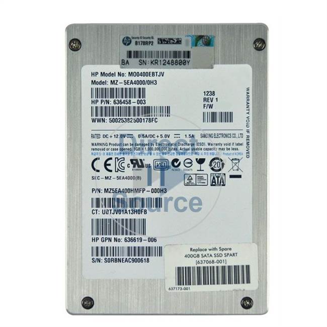 HP MO0400EBTJV - 400GB SATA 2.5" SSD