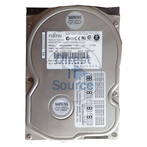 Fujitsu MPG3409AH - 40.9GB 7.2K IDE 3.5" 2MB Cache Hard Drive