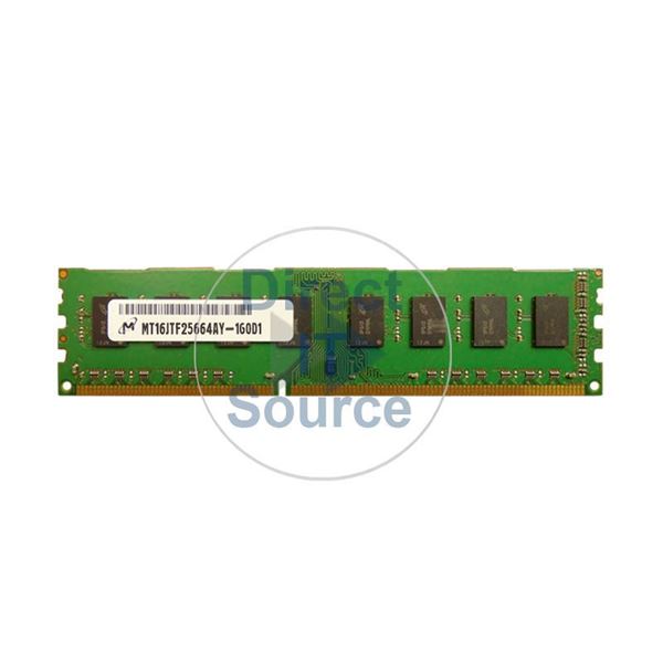Micron MT16JTF25664AY-1G0D1 - 2GB DDR3 PC3-8500 Non-ECC Unbuffered 240-Pins Memory