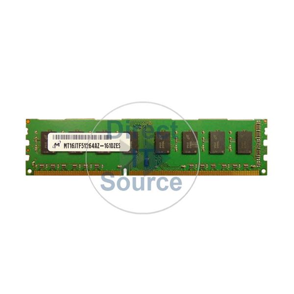Micron MT16JTF51264AZ-1G1DZES - 4GB DDR3 PC3-8500 Non-ECC Unbuffered 240-Pins Memory