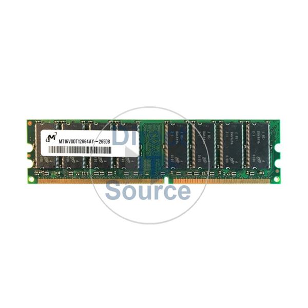 Micron MT16VDDT12864AY-265DB - 1GB DDR PC-2100 Non-ECC Unbuffered 184Pins Memory