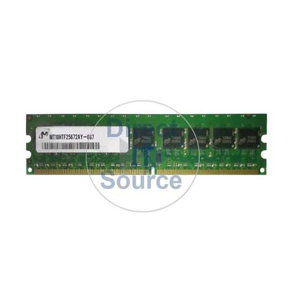 Micron MT18HTF25672AY-667 - 2GB DDR2 PC2-5300 ECC Unbuffered 240Pins Memory
