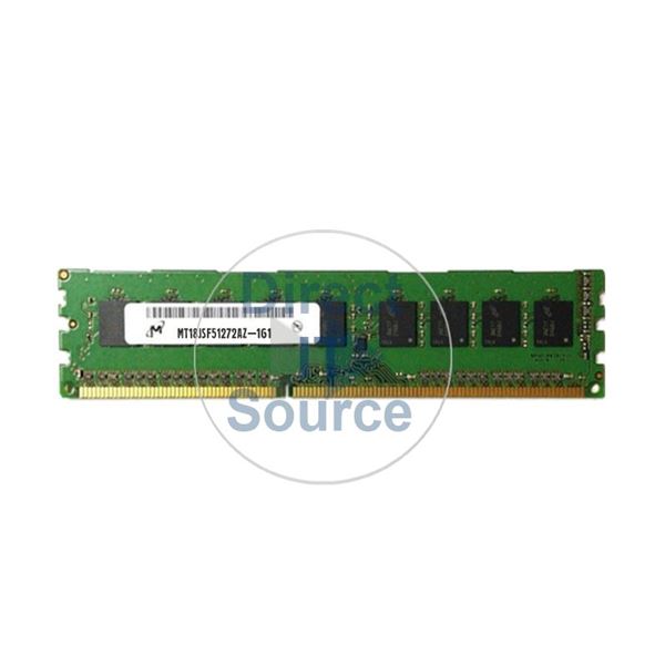 Micron MT18JSF51272AZ-1G1 - 4GB DDR3 PC3-8500 ECC Unbuffered 240-Pins Memory