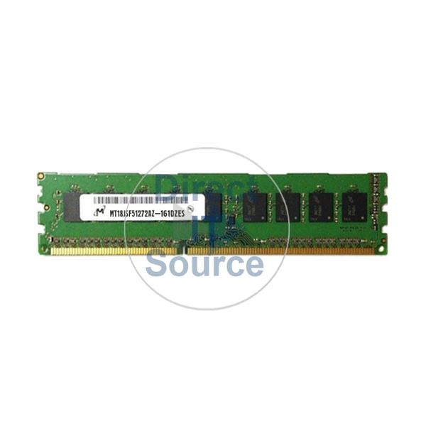 Micron MT18JSF51272AZ-1G1DZES - 4GB DDR3 PC3-8500 ECC Unbuffered 240-Pins Memory