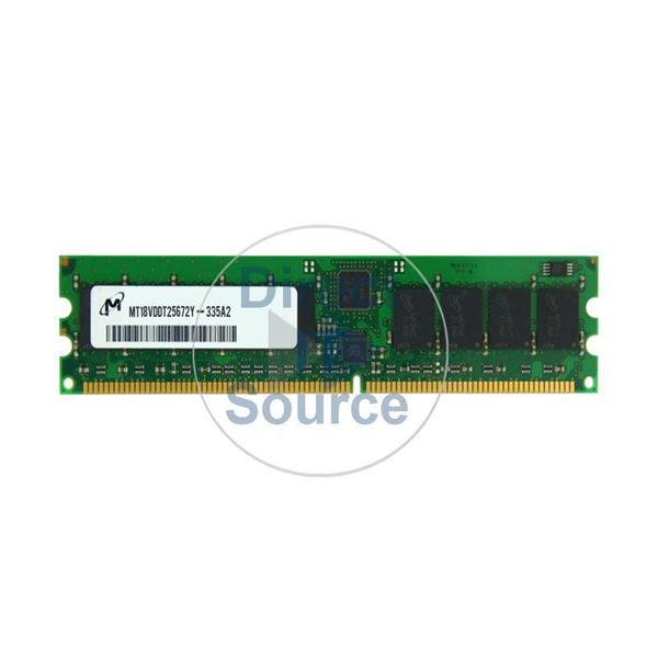 Micron MT18VDDT25672Y-335A2 - 2GB DDR PC-2700 ECC Registered 184Pins Memory