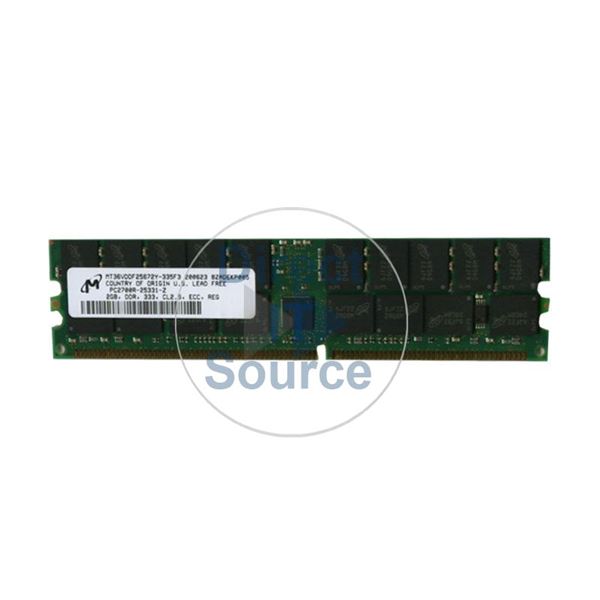 Micron MT36VDDF25672Y-335F3 - 2GB DDR PC-2700 ECC Registered 184-Pins Memory
