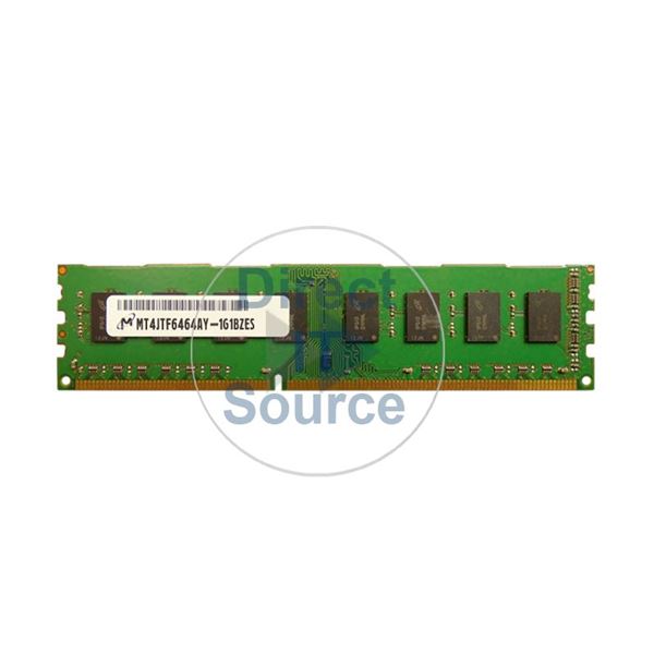 Micron MT4JTF6464AY-1G1BZES - 512MB DDR3 PC3-8500 Non-ECC Unbuffered 240-Pins Memory