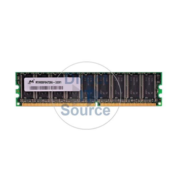 Micron MT9VDDF6472AG-335F1 - 512MB DDR PC-2700 ECC Unbuffered 184-Pins Memory