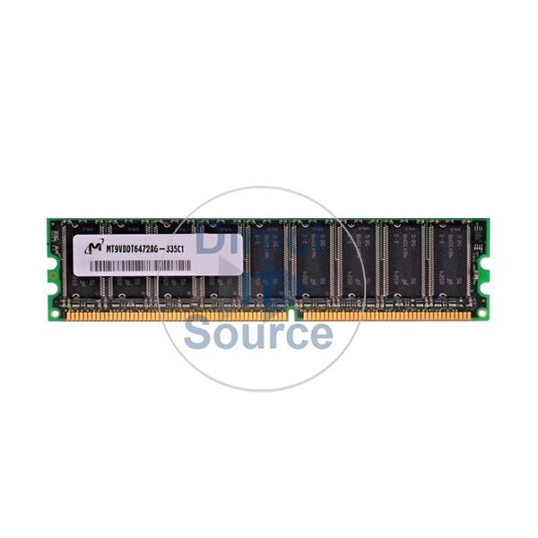 Micron MT9VDDT6472AG-335C1 - 512MB DDR PC-2700 ECC Unbuffered 184-Pins Memory