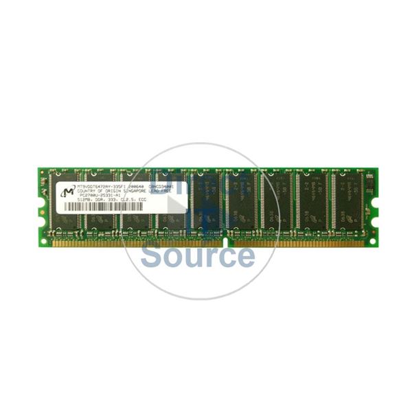 Micron MT9VDDT6472AY-335F1 - 512MB DDR PC-2700 ECC 184-Pins Memory