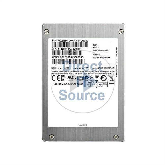 Samsung MZ6ER100HAFV-00003 - 100GB SAS 6.0Gbps 2.5" SSD
