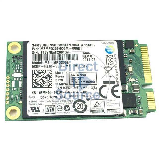 Samsung MZMPD256HCGM-000D1 - 256GB mSATA 1.8" SSD