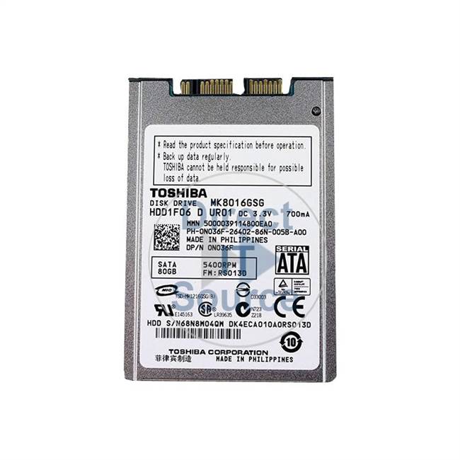 Dell N036F - 80GB 5.4K SATA 1.8Inch Hard Drive