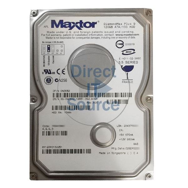 Dell N0682 - 120GB 7.2K IDE 3.5" Hard Drive