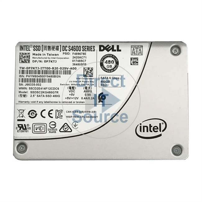 Dell P7KTJ - 480GB SATA 6.0Gbps 2.5" SSD