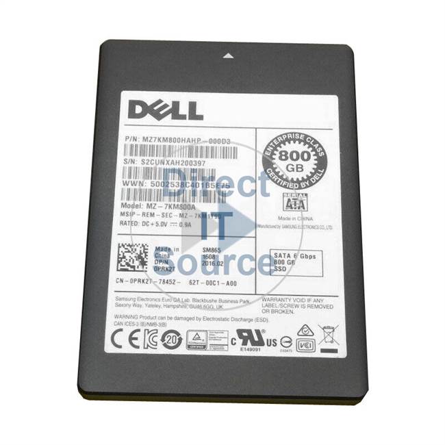 Dell PRK2T - 800GB SATA 2.5" SSD