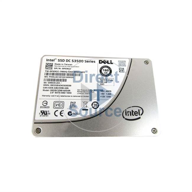Dell PX9CC - 160GB SATA 6.0Gbps 2.5" SSD