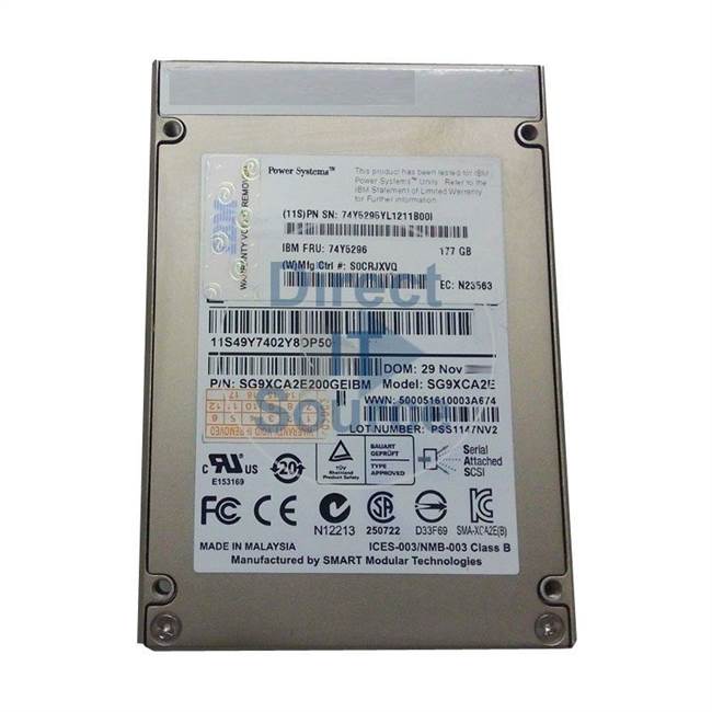 Smart Modular SG9XCA2E - 177GB SAS 2.5" SSD