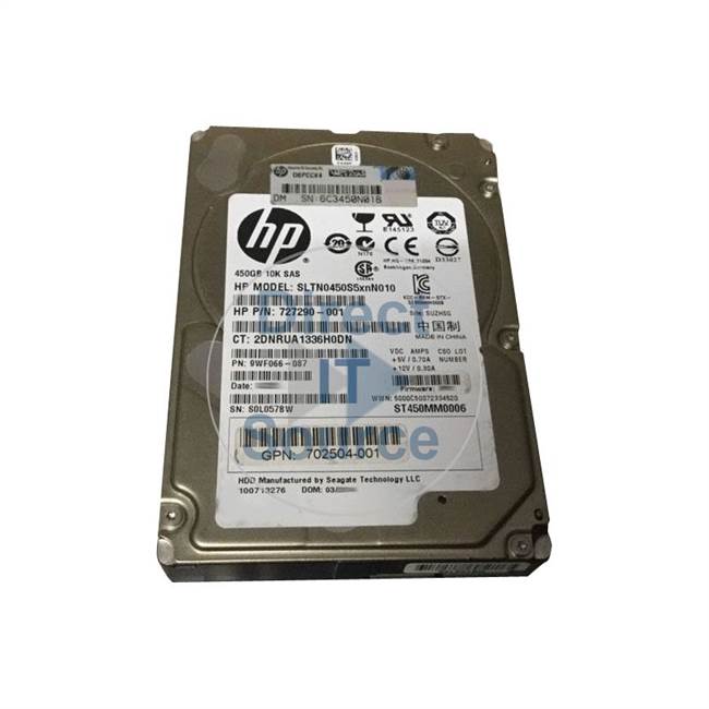 HP SLTN0450S5XNN010 - 450GB 10K SAS 2.5Inch Cache Hard Drive