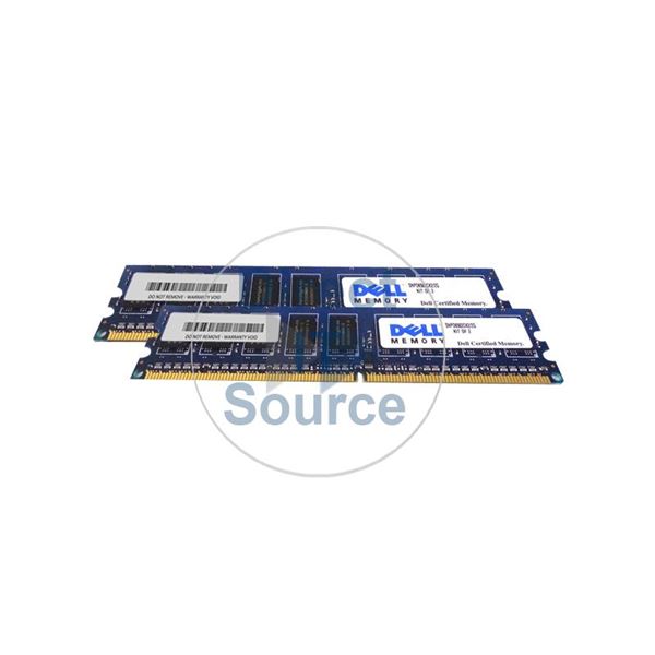 Dell SNPD6502CK2/2G - 2GB 2x1GB DDR2 PC2-5300 ECC Unbuffered 240-Pins Memory