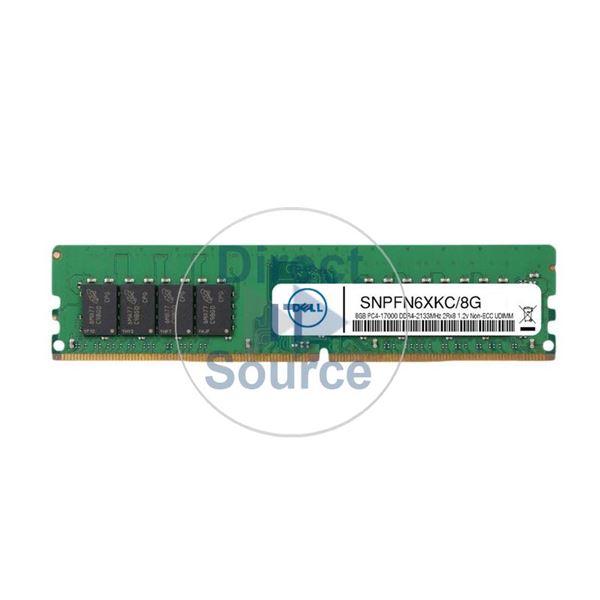 Dell SNPFN6XKC/8G - 8GB DDR4 PC4-17000 Non-ECC Unbuffered 288-Pins Memory