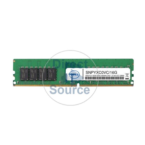 Dell SNPYXC0VC/16G - 16GB DDR4 PC4-19200 Non-ECC Unbuffered 288-Pins Memory