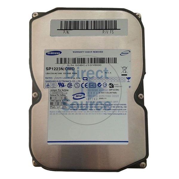 Samsung SP1223N - 120GB 7.2K 3.5Inch IDE 2MB Cache Hard Drive