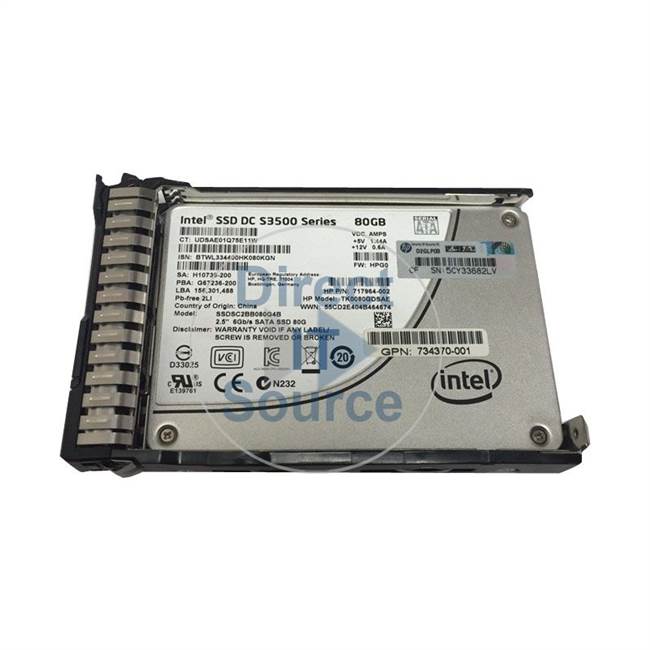 Intel SSD8C2BBD80G4B - 80GB SATA 2.5" SSD