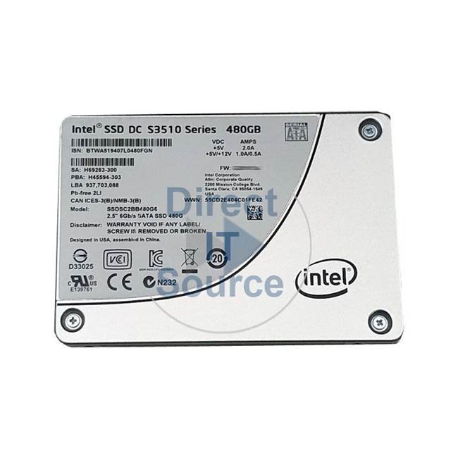 Intel SSDSC2BB480G6 - 480GB SATA 2.5" SSD