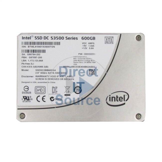 Intel SSDSC2BB600G4 - 600GB SATA 2.5" SSD