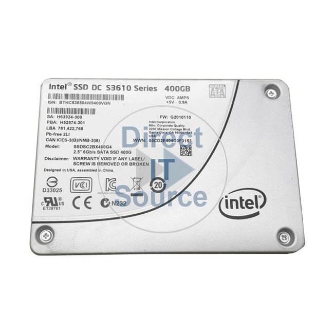 Intel SSDSC2BX400G4 - 400GB SATA 2.5" SSD