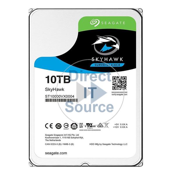 Seagate ST10000VX0004 - 10TB  7.2K SATA 6.0Gbps 3.5" 256MB Cache Hard Drive