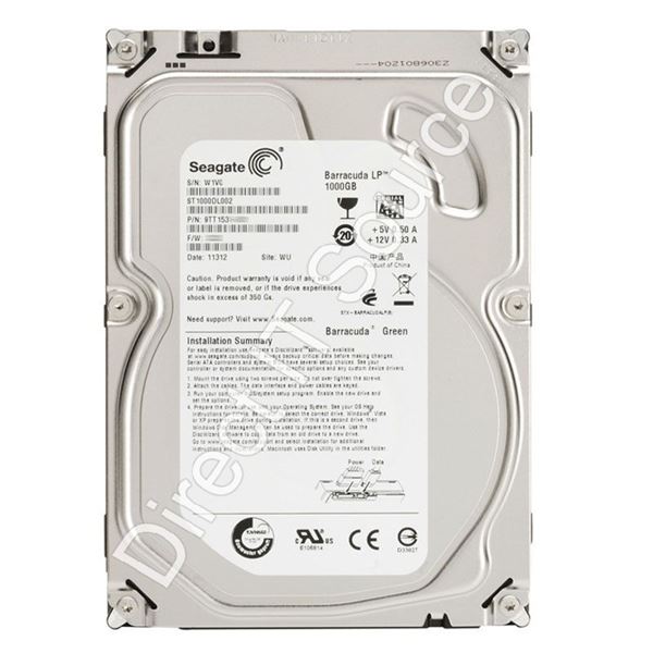 Seagate ST1000DL002 - 1TB 5.9K SATA 3.0Gbps 3.5" 32MB Cache Hard Drive