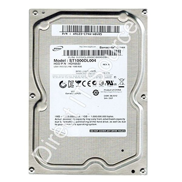 Seagate ST1000DL004 - 1TB 5.4K SATA 3.0Gbps 3.5" 32MB Cache Hard Drive