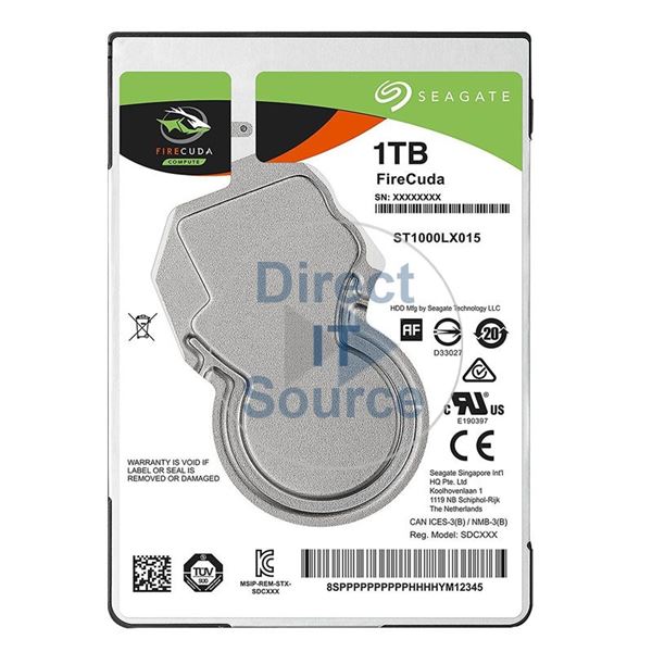 Seagate ST1000LX015 - 1TB 5.4K SATA 6.0Gbps 2.5" 128MB Cache Hard Drive