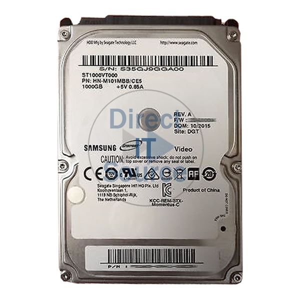 Seagate ST1000VT000 - 1TB 5.4K SATA 6.0Gbps 2.5" 8MB Cache Hard Drive