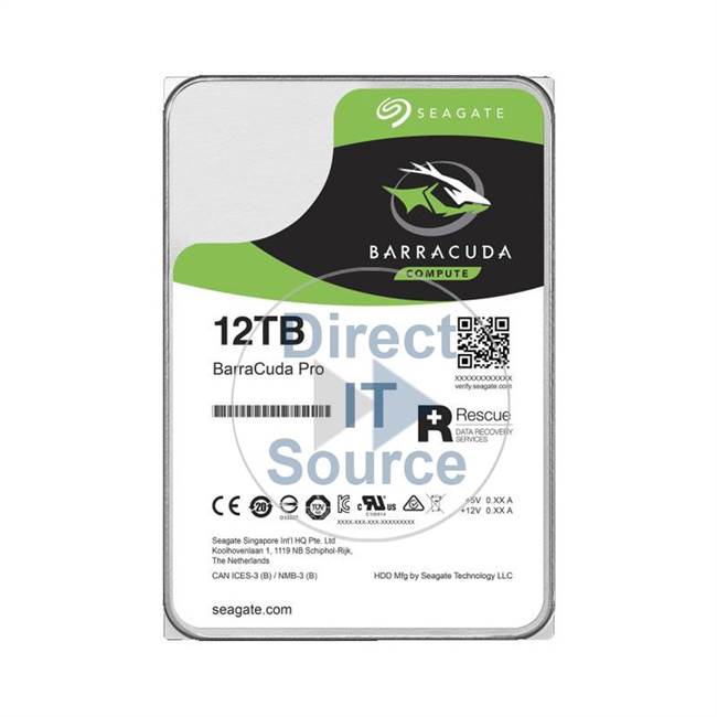 Seagate ST12000DM001 - 12TB 7.2K SATA 3.5" 256MB Cache Hard Drive