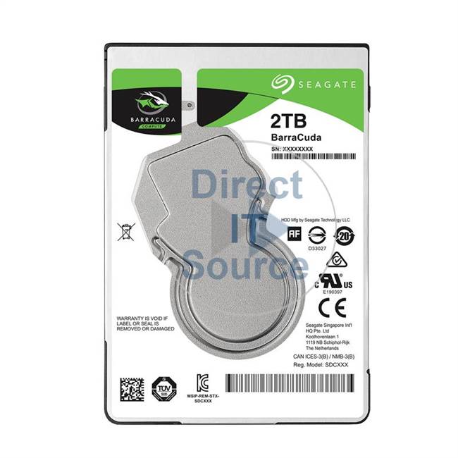 Seagate ST2000LMB15 - BarraCuda 2TB 5400RPM 2.5Inch SATA 6GBPS  Hard Drive