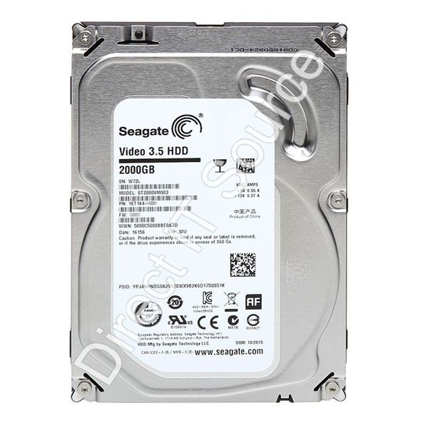 Seagate ST2000VM003 - 2TB 5.9K SATA 6.0Gbps 3.5" 64MB Cache Hard Drive