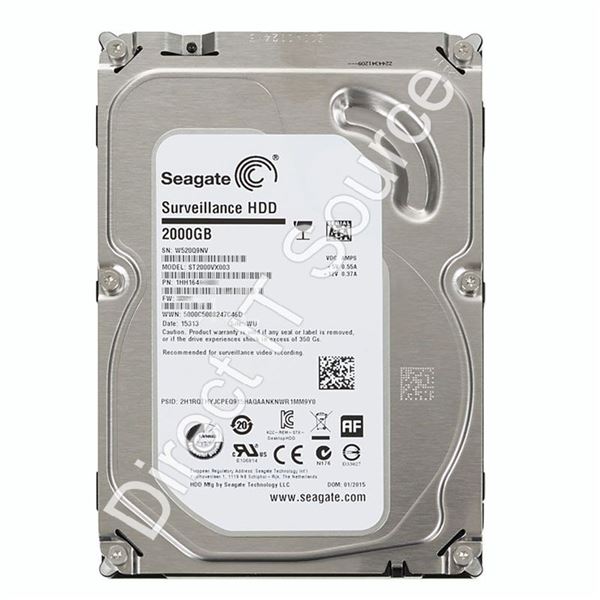 Seagate ST2000VX003 - 2TB 5.9K SATA 6.0Gbps 3.5" 64MB Cache Hard Drive