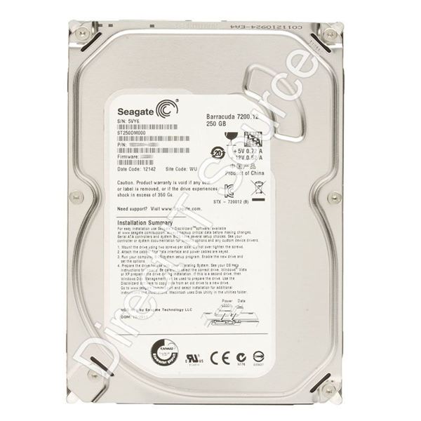 Seagate ST250DM000 - 250GB 7.2K SATA 6.0Gbps 3.5" 16MB Cache Hard Drive