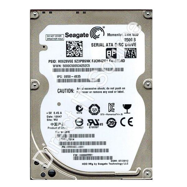 Seagate ST250LT014 - 250GB 7.2K SATA 3.0Gbps 2.5" 16MB Cache Hard Drive