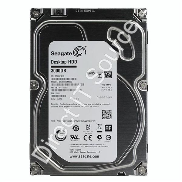 Seagate ST3000DM002 - 3TB 7.2K SATA 6.0Gbps 3.5" 64MB Cache Hard Drive