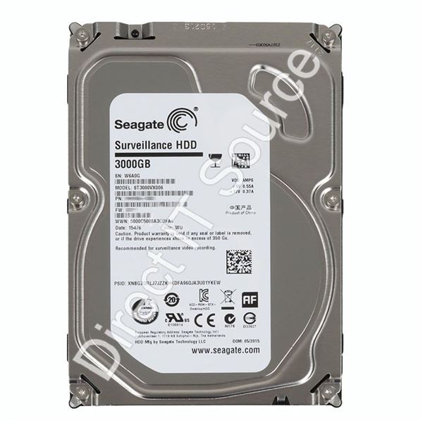 Seagate ST3000VX006 - 3TB 5.9K SATA 6.0Gbps 3.5" 64MB Cache Hard Drive
