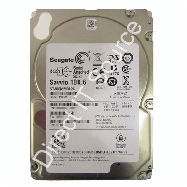 Seagate ST300MM0026 - 300GB 10K SAS 6.0Gbps 2.5" 64MB Cache Hard Drive