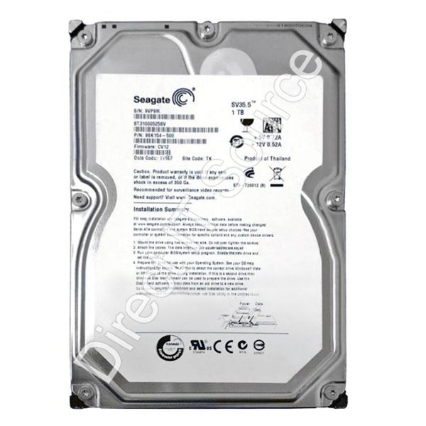 Seagate ST31000525SV - 1TB 7.2K SATA 3.0Gbps 3.5" 32MB Cache Hard Drive