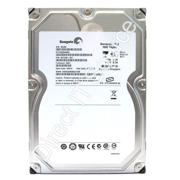 Seagate ST31000640SS - 1TB 7.2K SAS 3.0Gbps  3.5" 16MB Cache Hard Drive